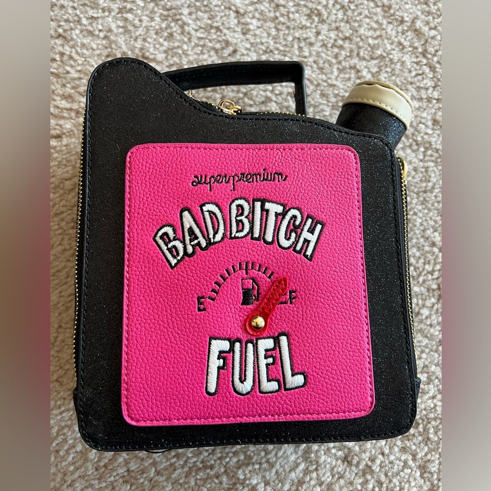 Black and Pink Women's Gas Can Novelty Bag